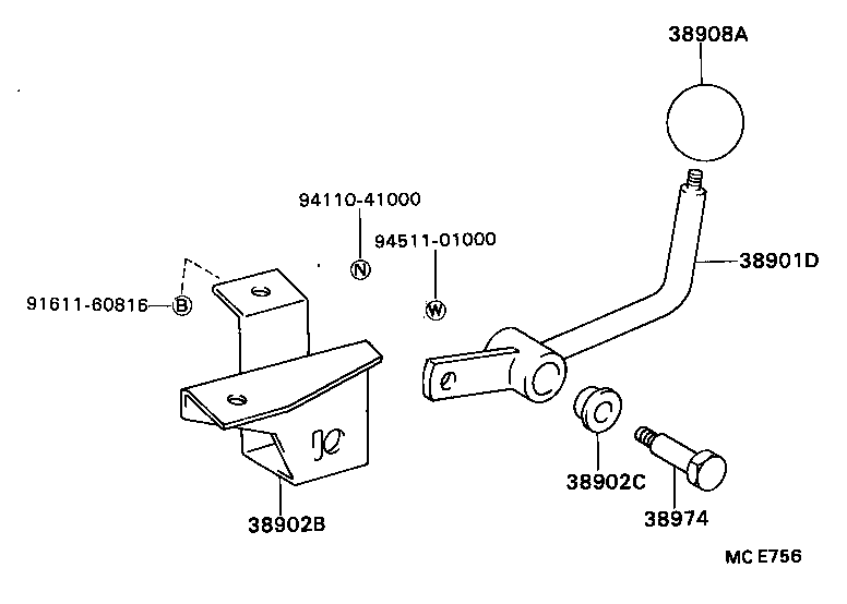  DYNA200 |  POWER TAKE OFF LEVER LINK