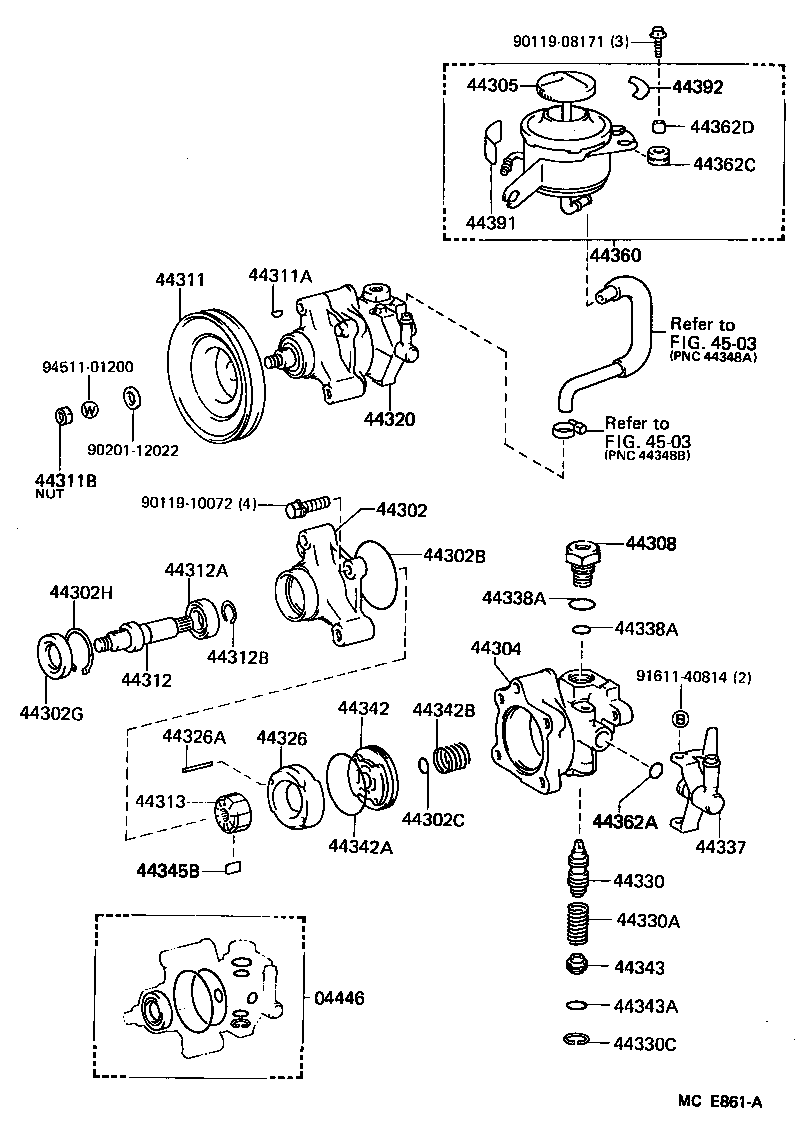  HIACE VAN COMUTER |  VANE PUMP RESERVOIR POWER STEERING