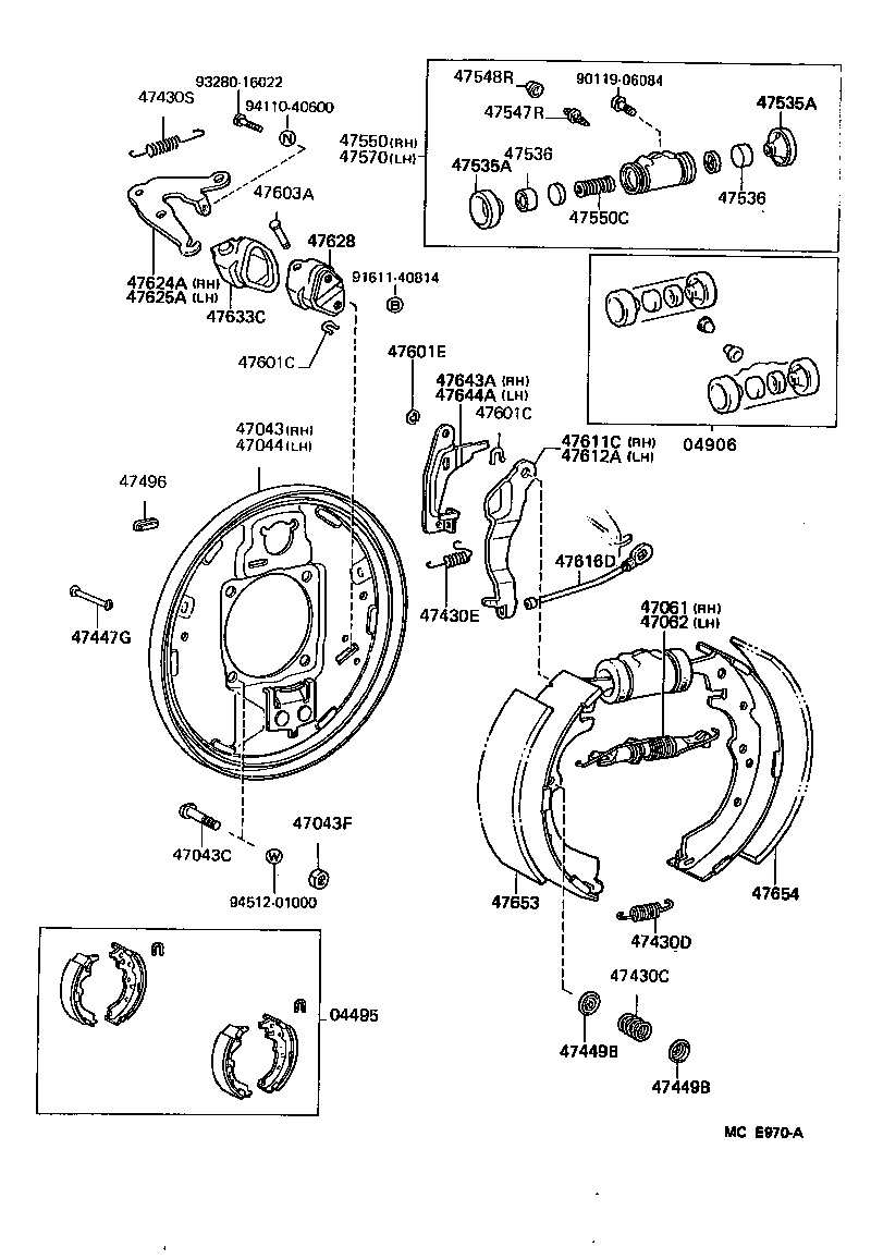  HIACE VAN COMUTER |  REAR DRUM BRAKE WHEEL CYLINDER BACKING PLATE