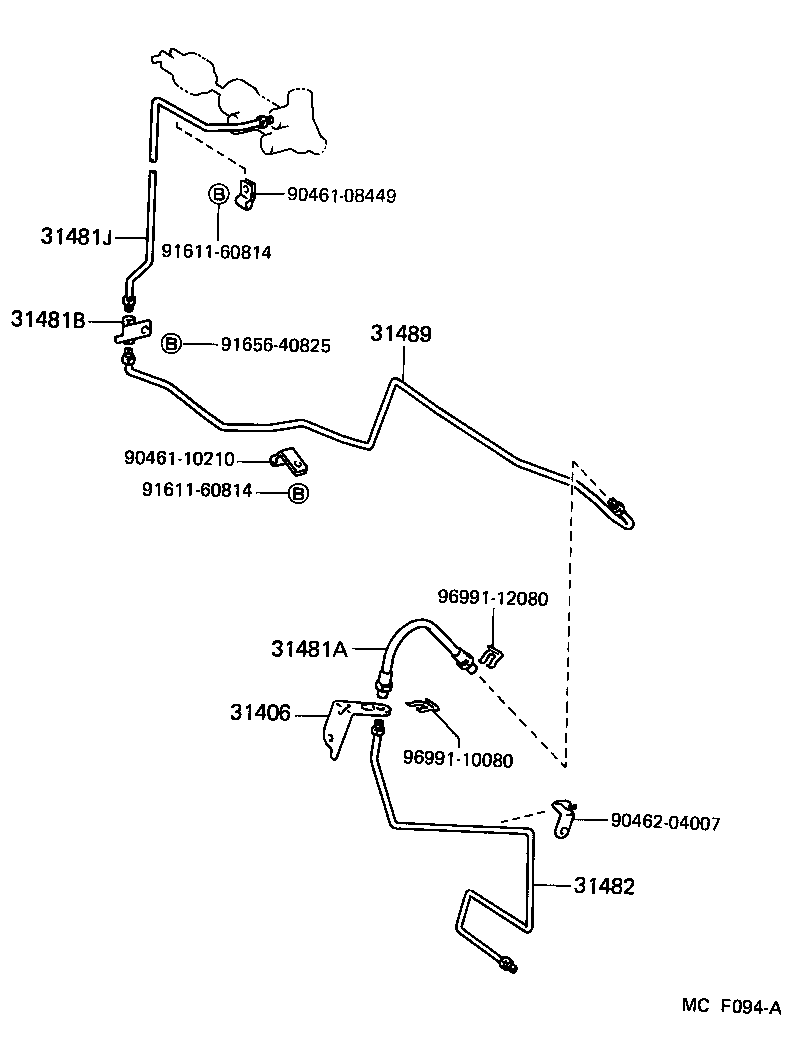  DYNA 100 |  CLUTCH PEDAL FLEXIBLE HOSE