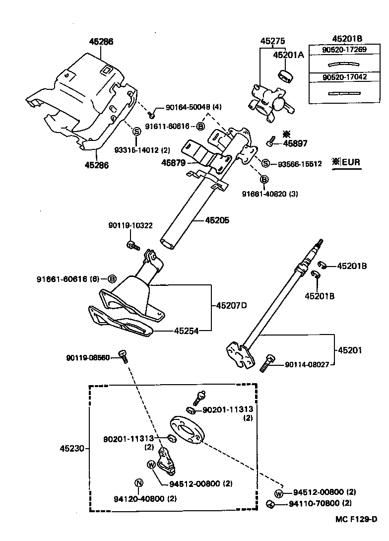  DYNA 100 |  STEERING COLUMN SHAFT