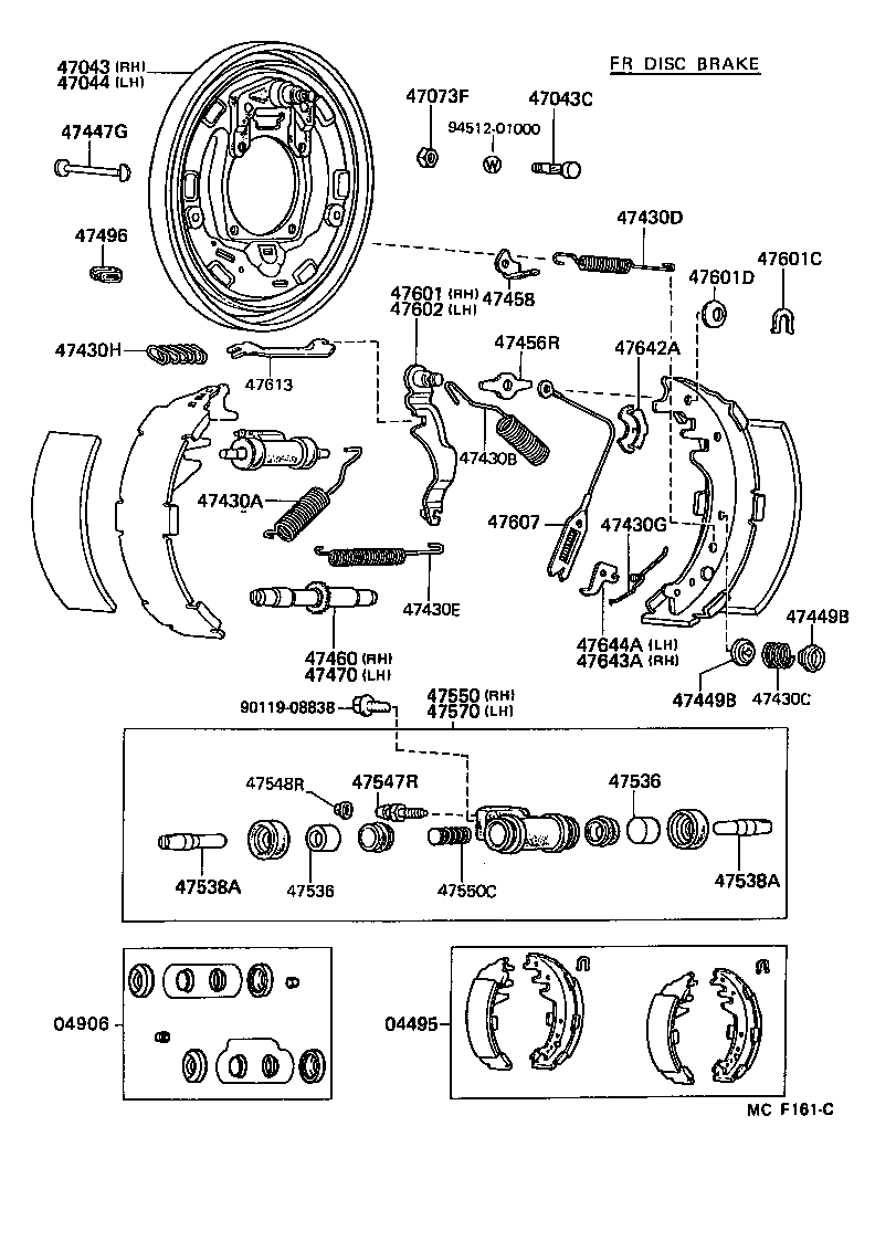  DYNA 100 |  REAR DRUM BRAKE WHEEL CYLINDER BACKING PLATE