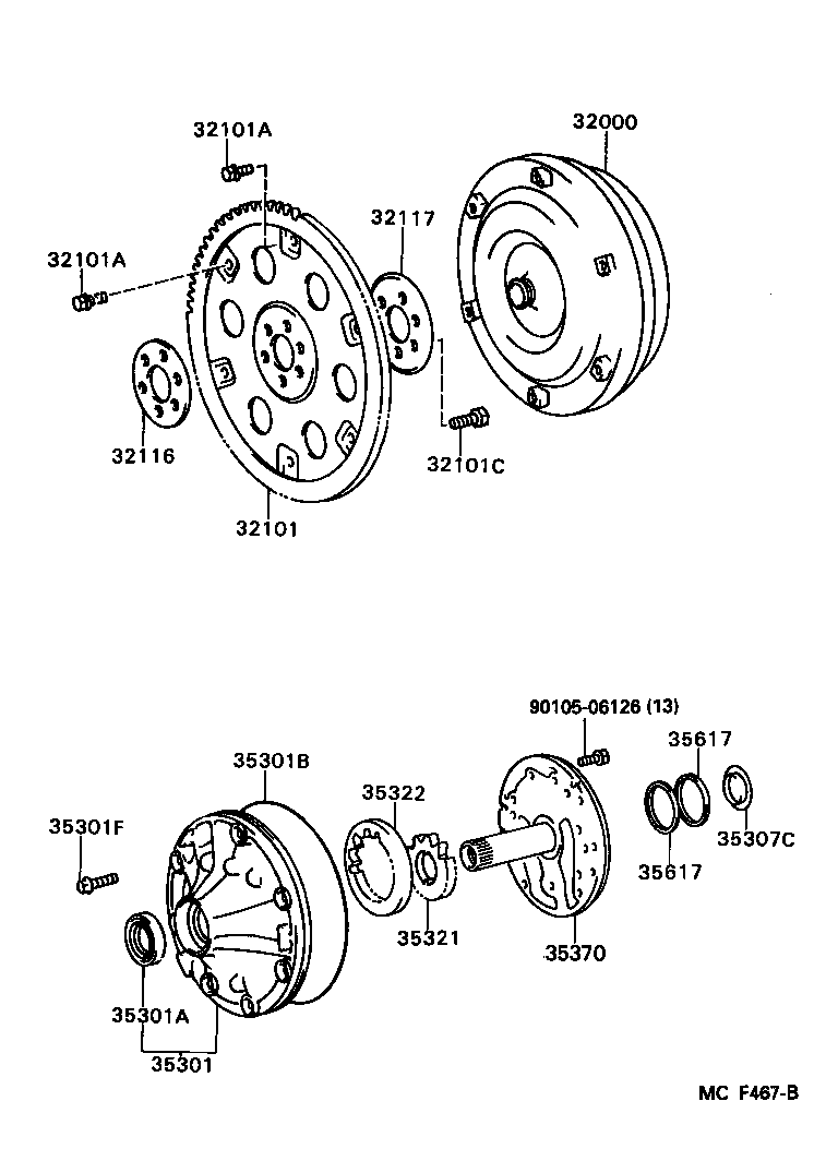  HILUX |  TORQUE CONVERTER FRONT OIL PUMP CHAIN ATM