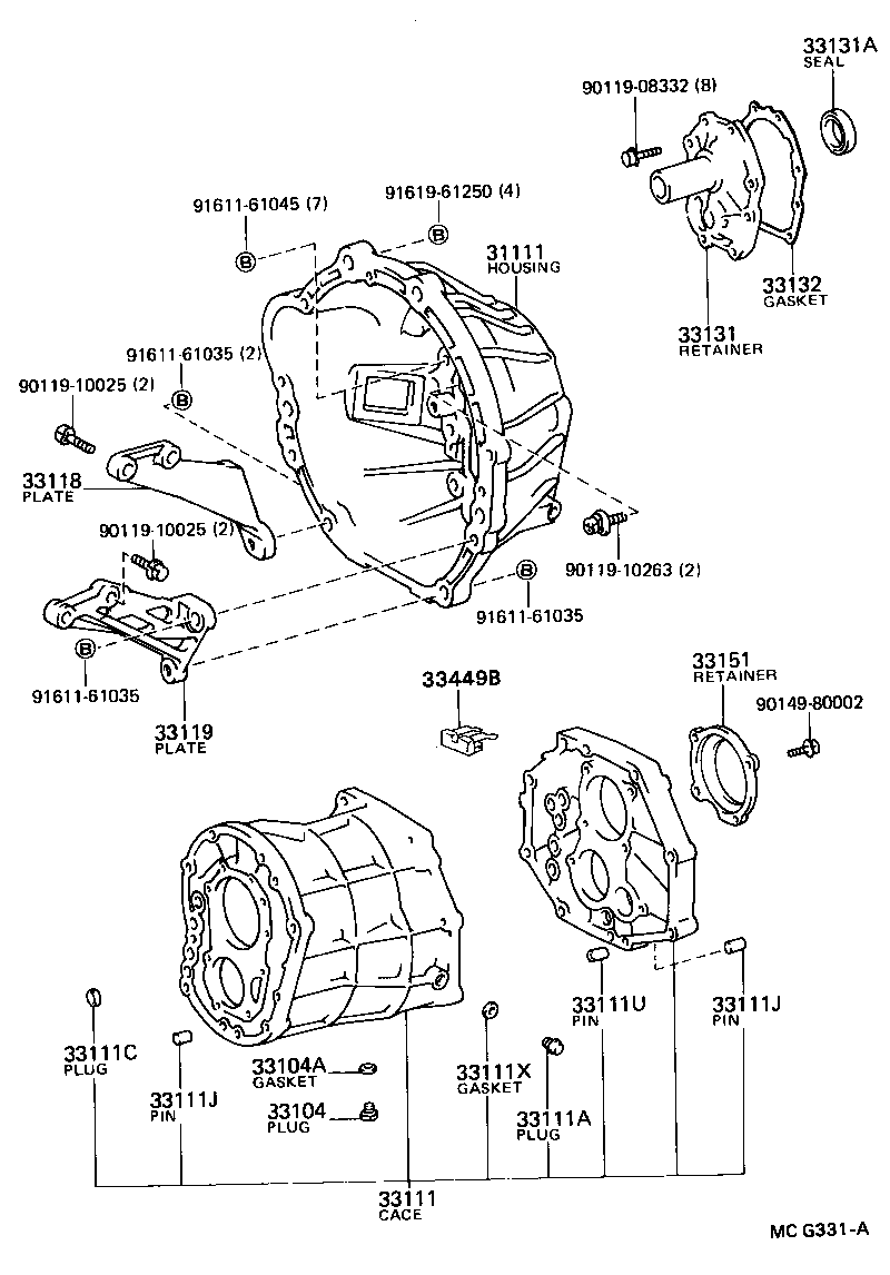  4 RUNNER TRUCK |  CLUTCH HOUSING TRANSMISSION CASE MTM