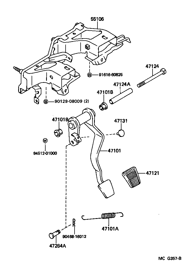  HILUX |  BRAKE PEDAL BRACKET