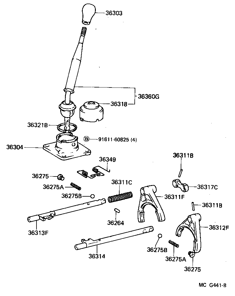  HILUX |  TRANSFER LEVER SHIFT ROD