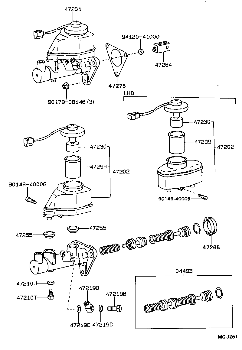  CELICA |  BRAKE MASTER CYLINDER