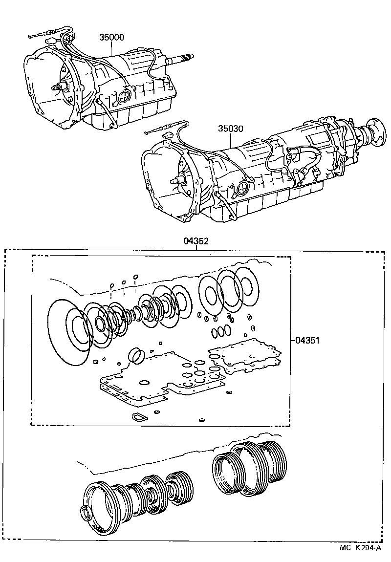  HILUX |  TRANSAXLE OR TRANSMISSION ASSY GASKET KIT ATM