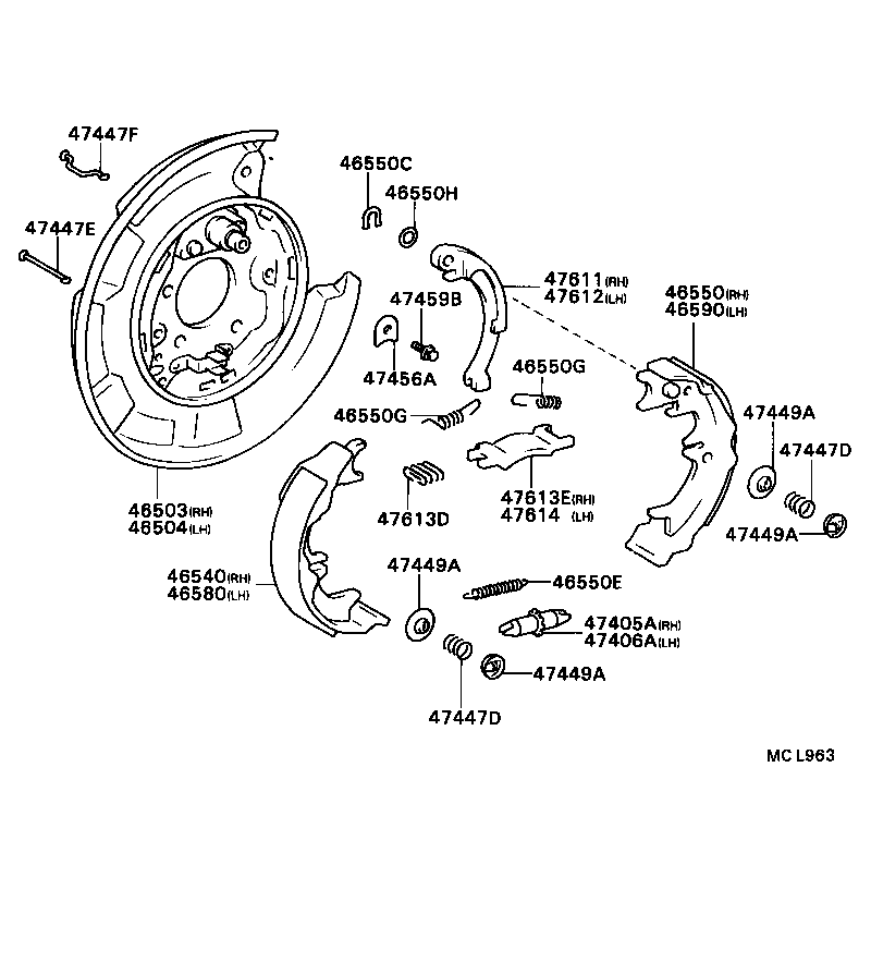  CAMRY WG |  PARKING BRAKE CABLE