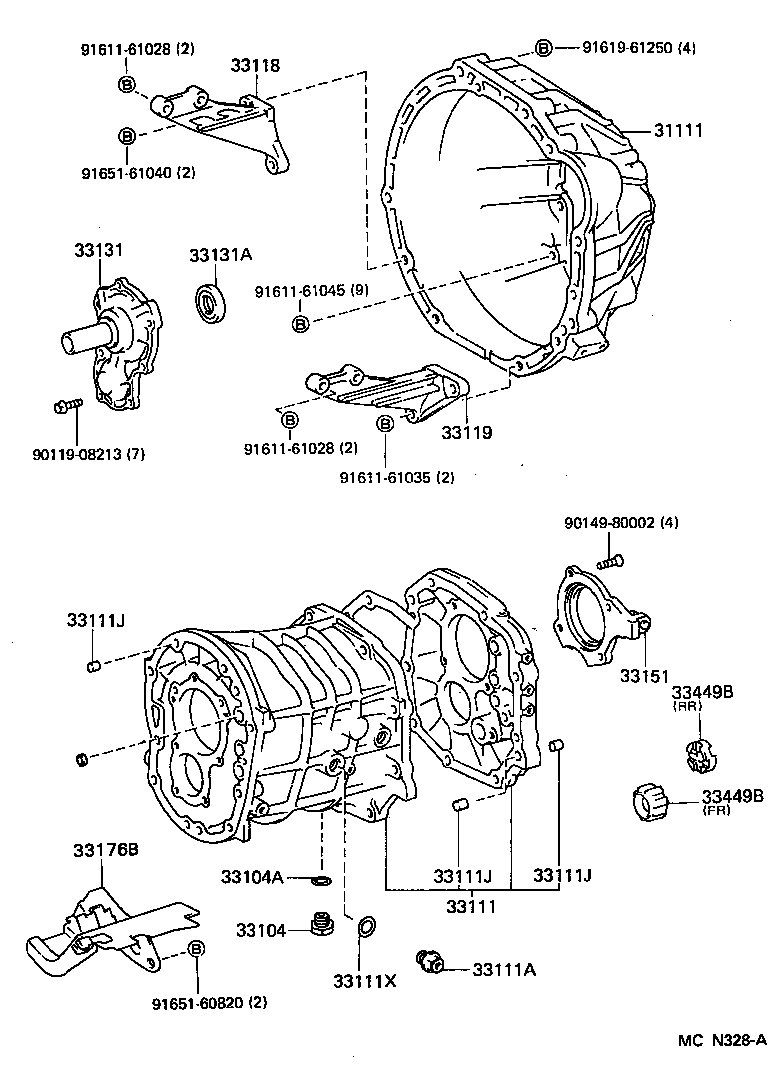  4 RUNNER TRUCK |  CLUTCH HOUSING TRANSMISSION CASE MTM