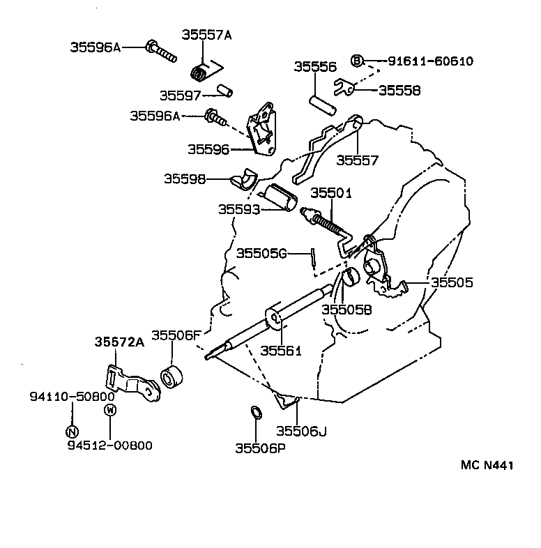  COROLLA |  THROTTLE LINK VALVE LEVER ATM