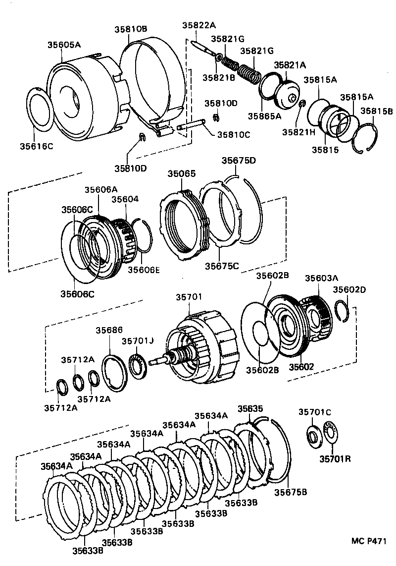  SUPRA |  BRAKE BAND MULTIPLE DISC CLUTCH ATM