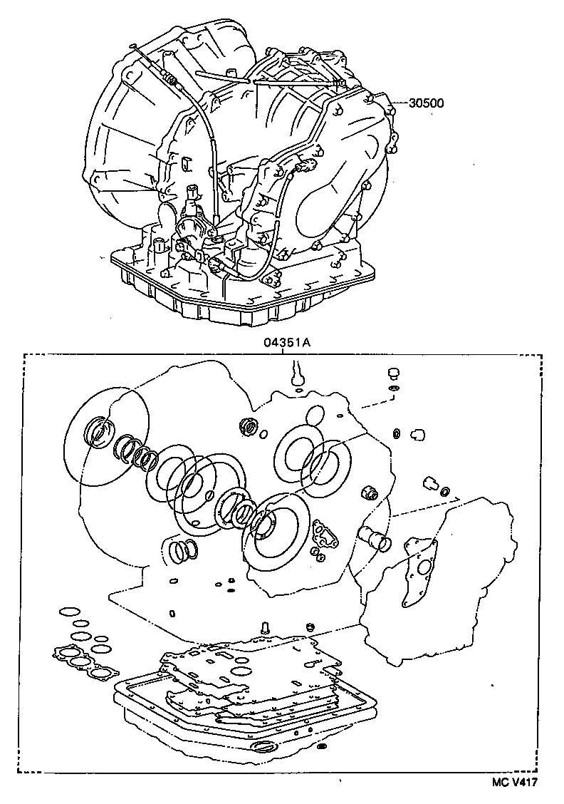  PASEO |  TRANSAXLE OR TRANSMISSION ASSY GASKET KIT ATM