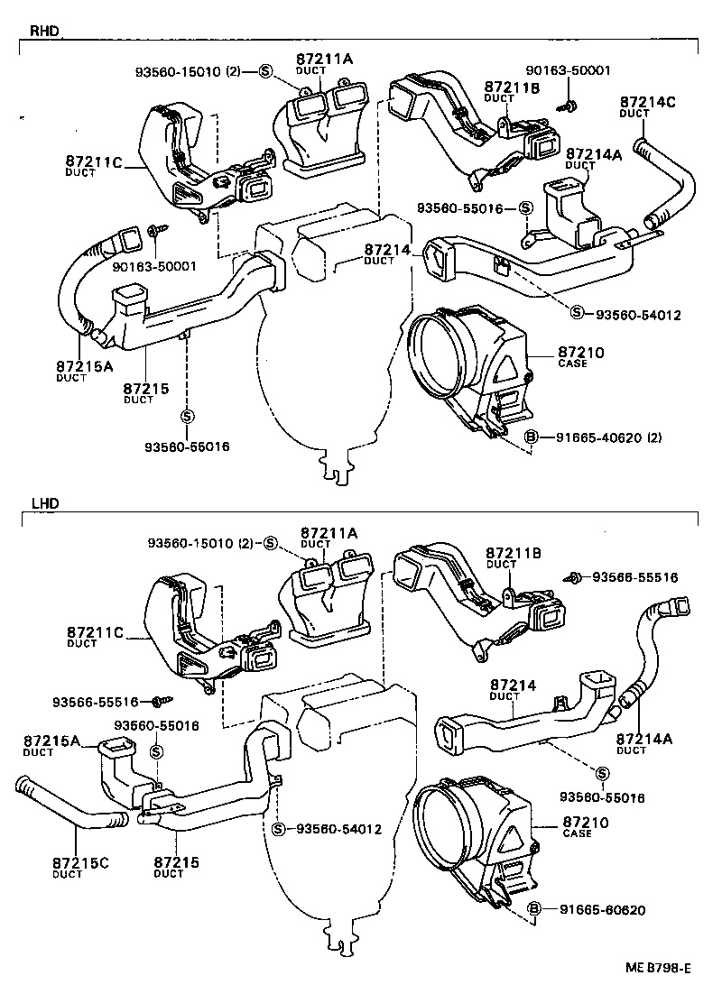  COASTER |  HEATING AIR CONDITIONING CONTROL AIR DUCT