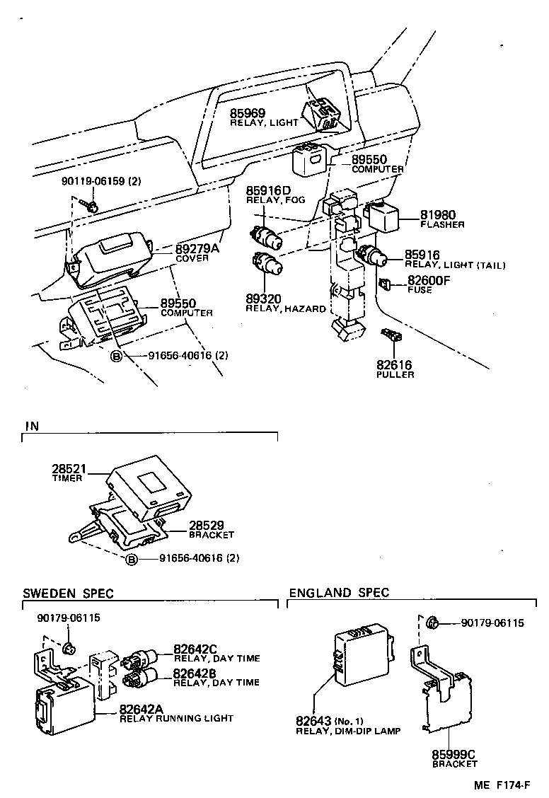  STARLET |  SWITCH RELAY COMPUTER