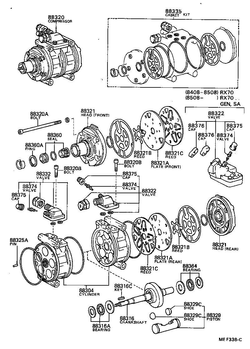  CRESSIDA |  HEATING AIR CONDITIONING COMPRESSOR