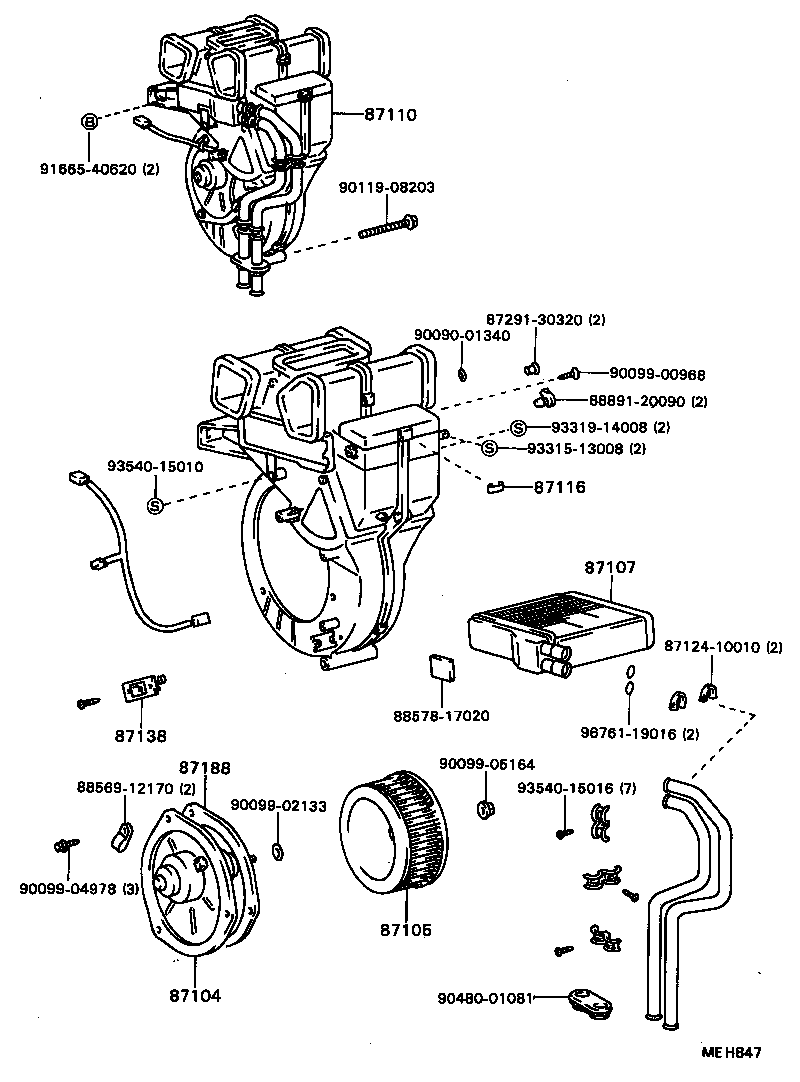  COASTER |  HEATING AIR CONDITIONING HEATER UNIT BLOWER