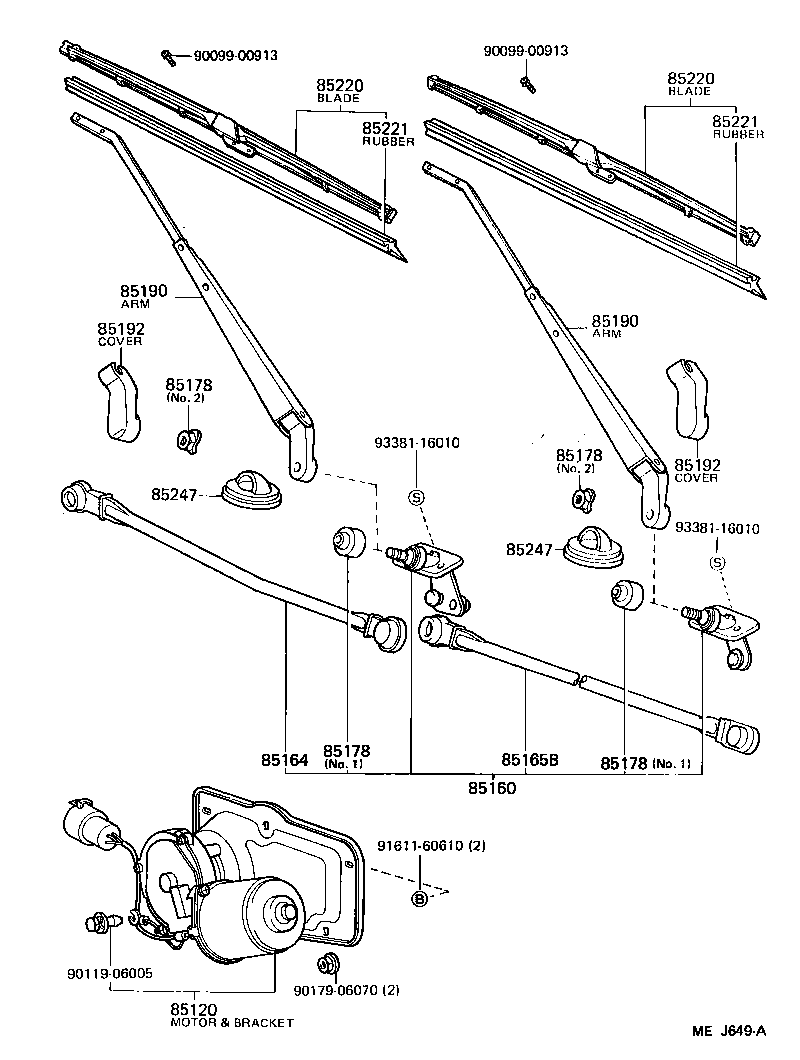  LAND CRUISER 60 |  WINDSHIELD WIPER