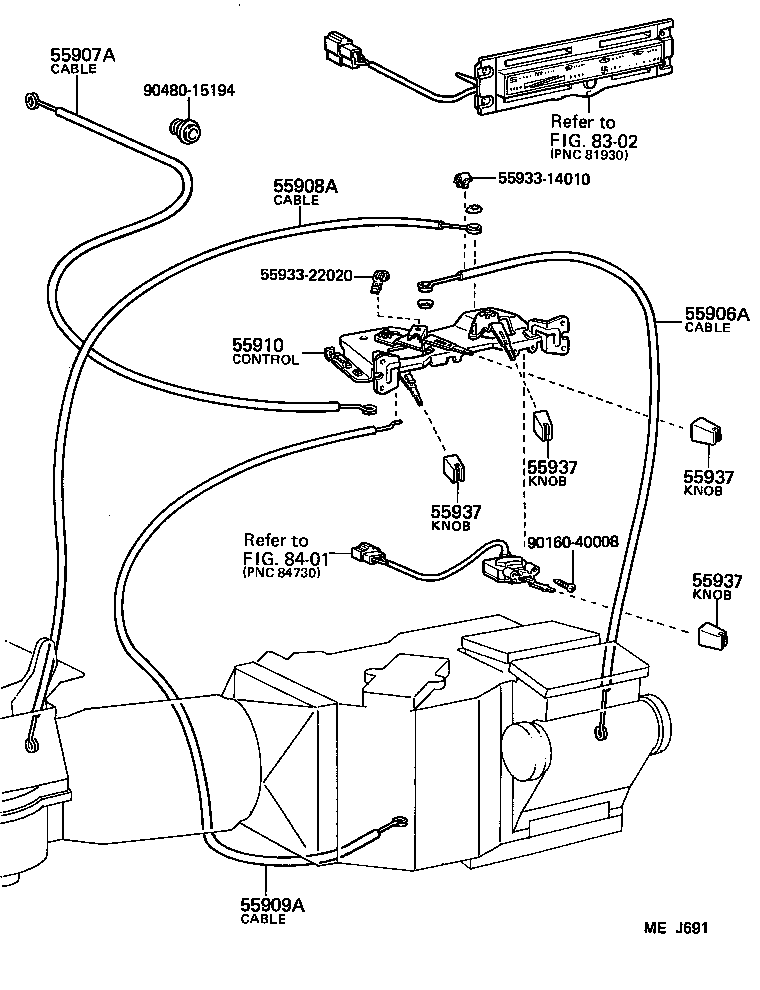  LAND CRUISER 60 |  HEATING AIR CONDITIONING CONTROL AIR DUCT