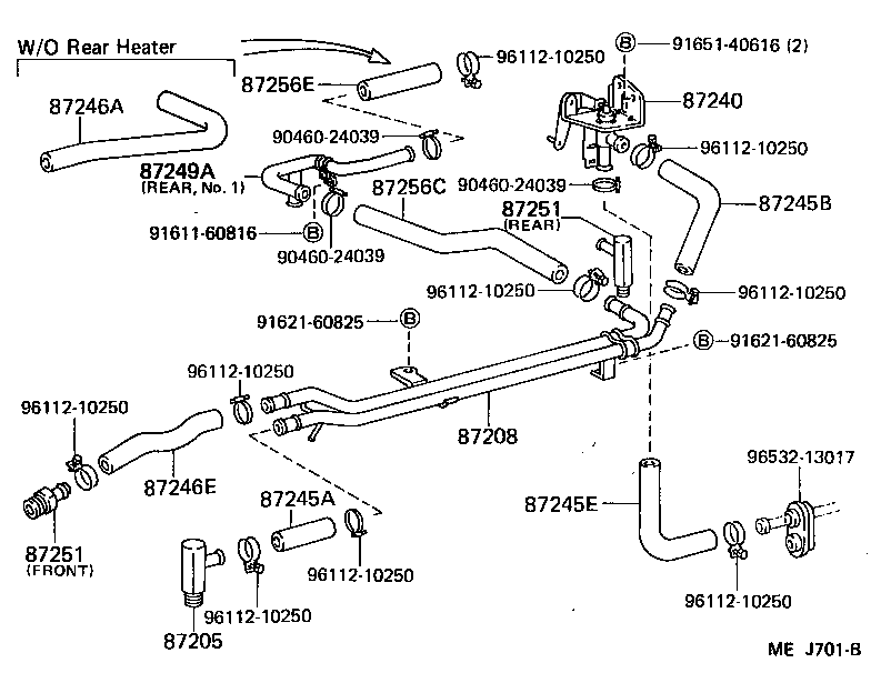  LAND CRUISER 60 |  HEATING AIR CONDITIONING WATER PIPING