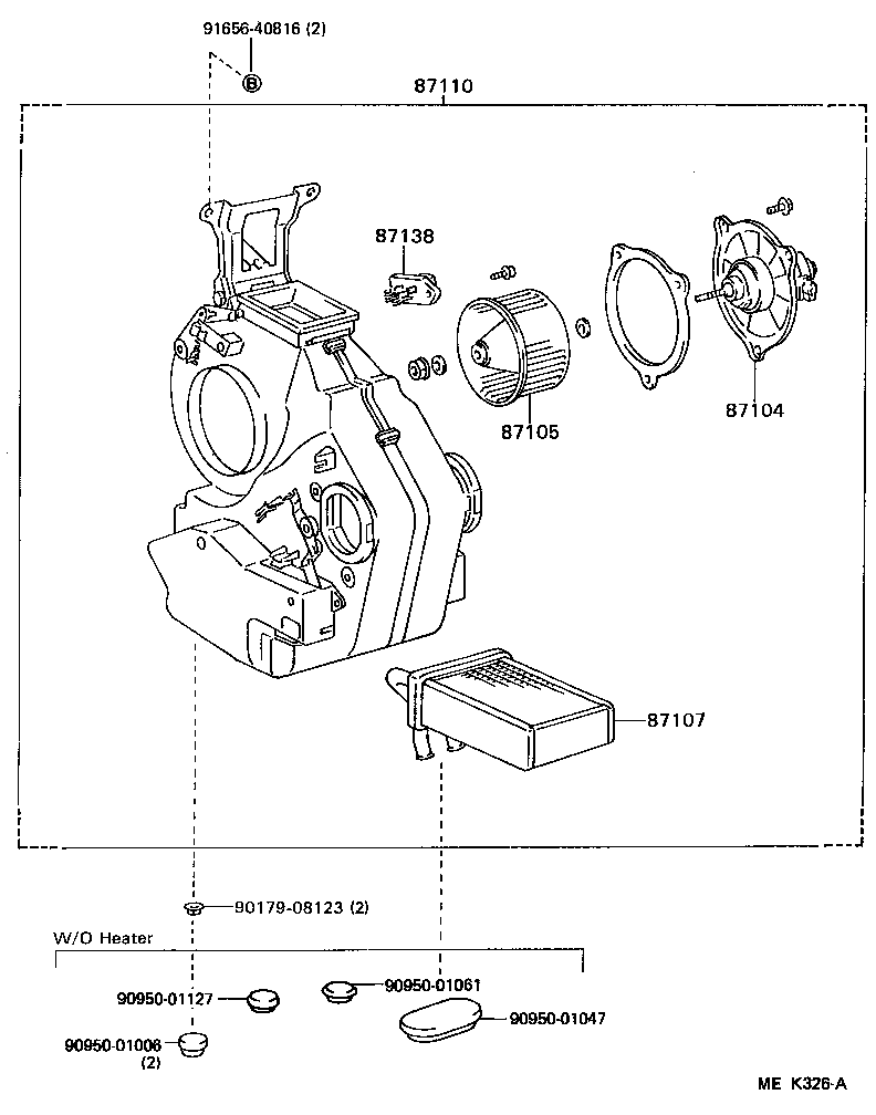  DYNA 100 |  HEATING AIR CONDITIONING HEATER UNIT BLOWER