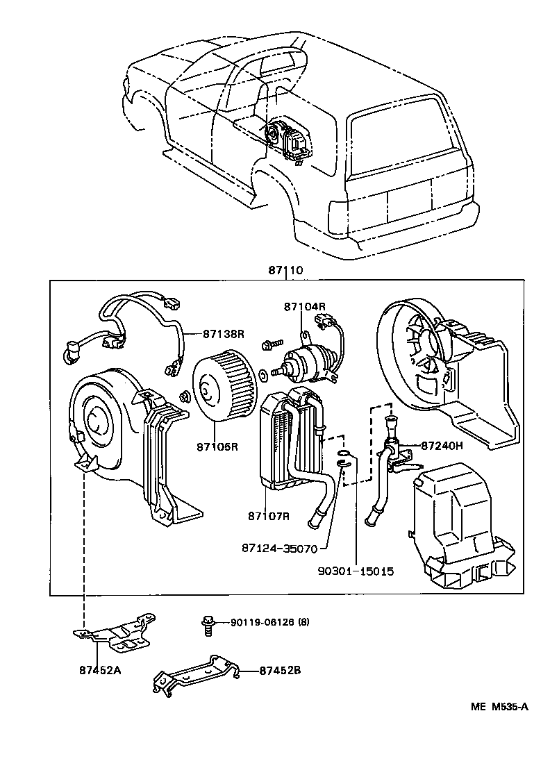  HILUX |  HEATING AIR CONDITIONING HEATER UNIT BLOWER