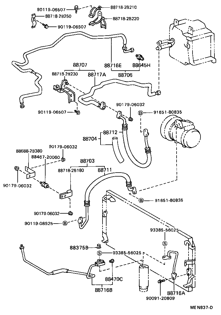  CELICA |  HEATING AIR CONDITIONING COOLER PIPING