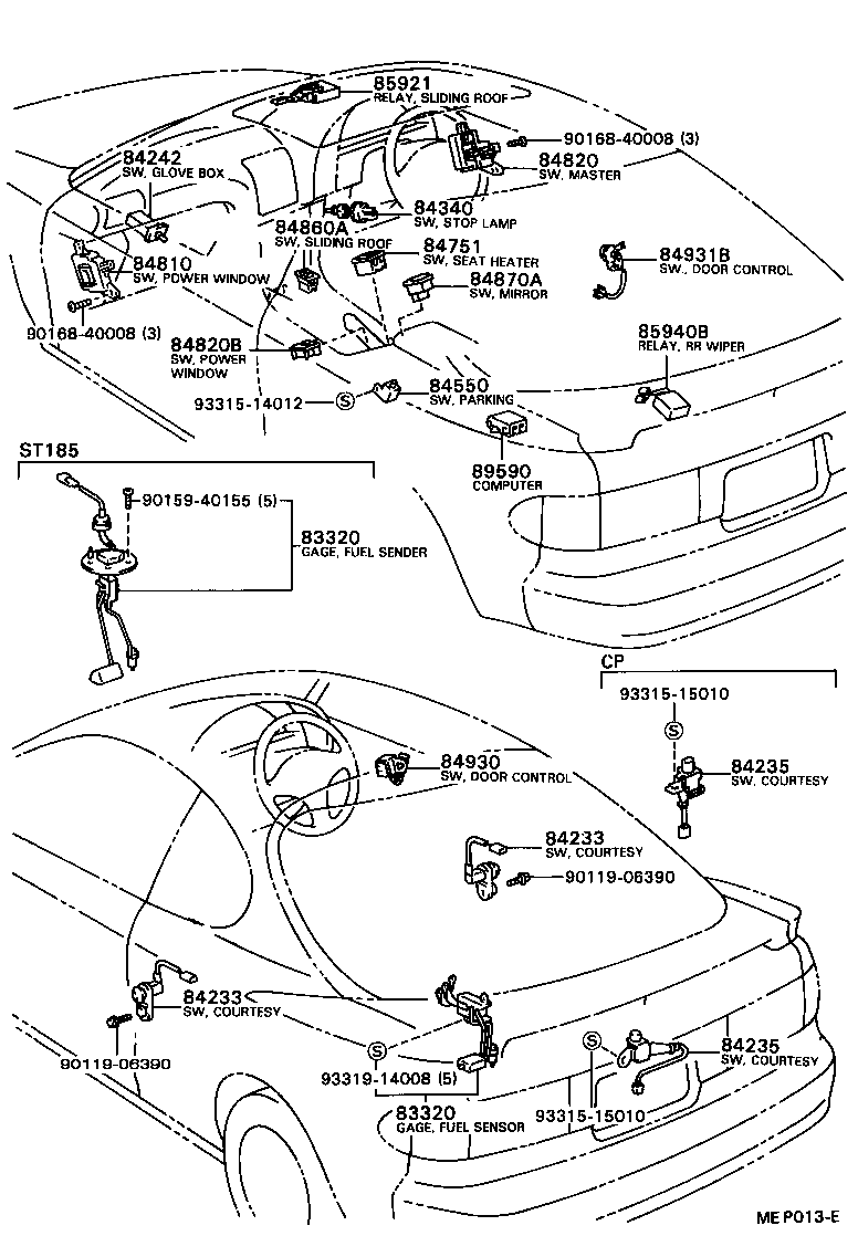  CELICA |  SWITCH RELAY COMPUTER