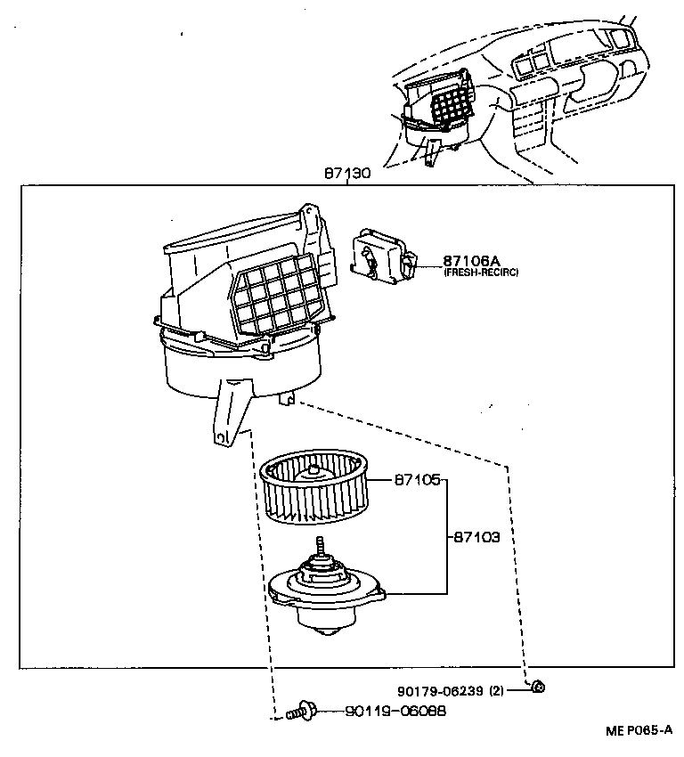  CELICA |  HEATING AIR CONDITIONING HEATER UNIT BLOWER