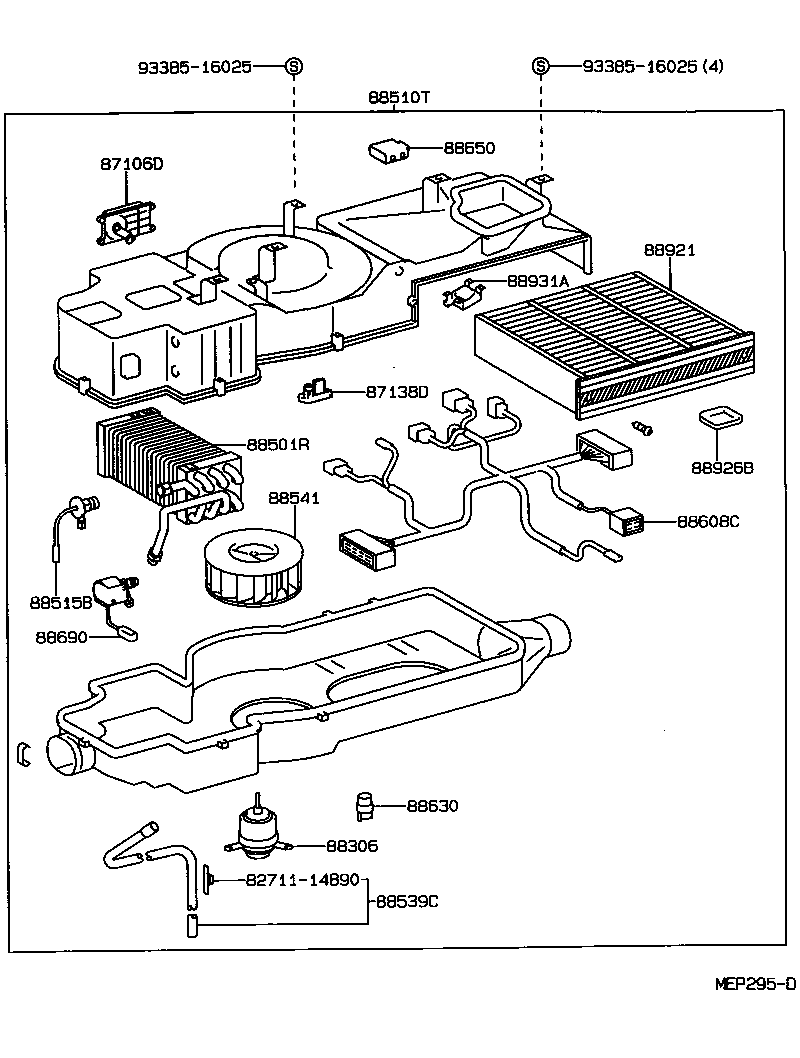  LS400 |  HEATING AIR CONDITIONING COOLER UNIT