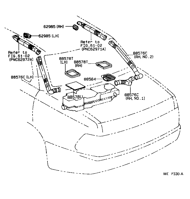  LS400 |  HEATING AIR CONDITIONING CONTROL AIR DUCT