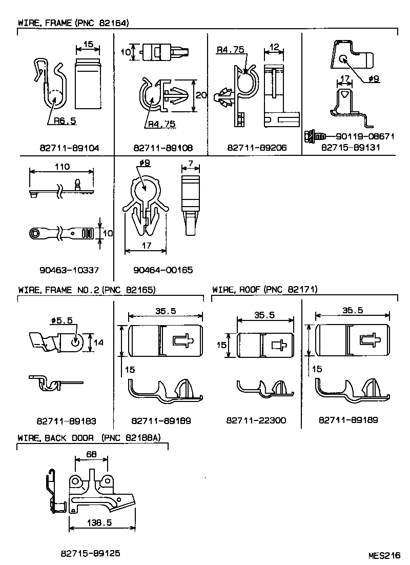  HILUX |  WIRING CLAMP