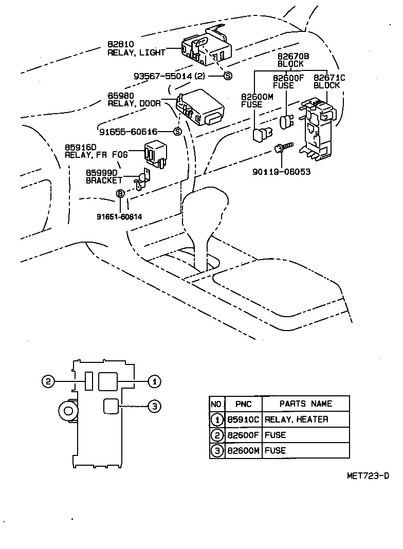  COROLLA HB LB |  SWITCH RELAY COMPUTER