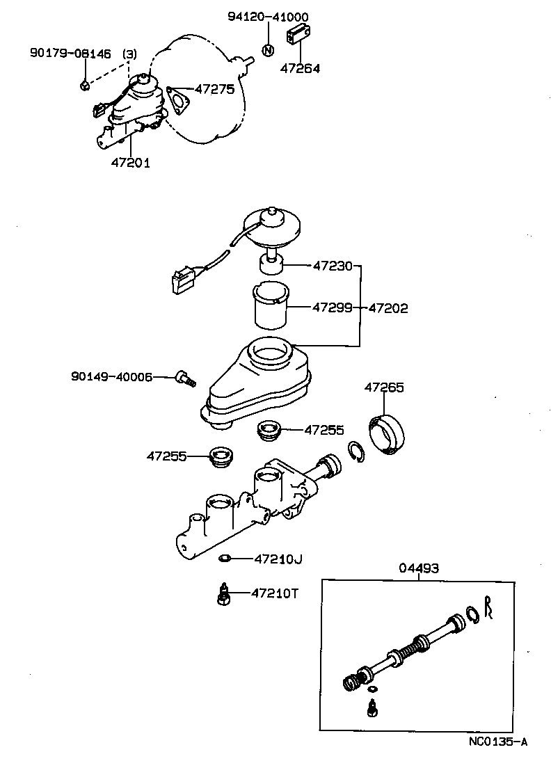  COROLLA |  BRAKE MASTER CYLINDER