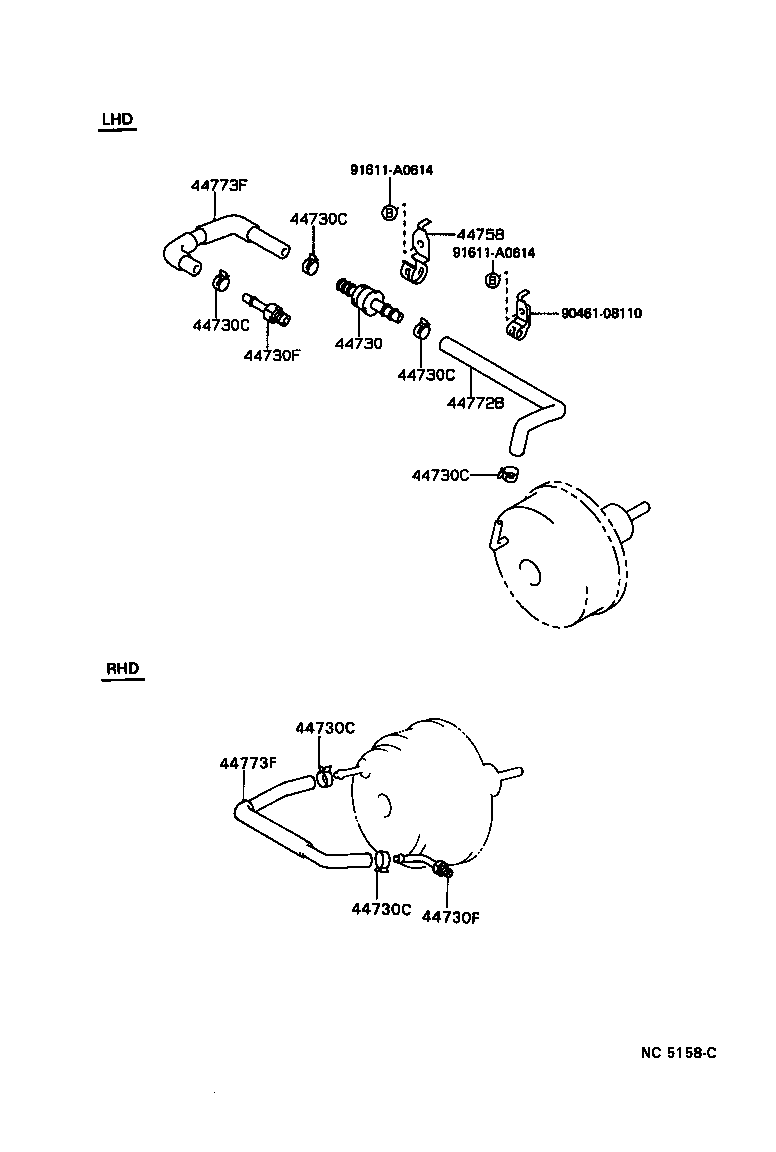  HILUX |  BRAKE BOOSTER VACUUM TUBE