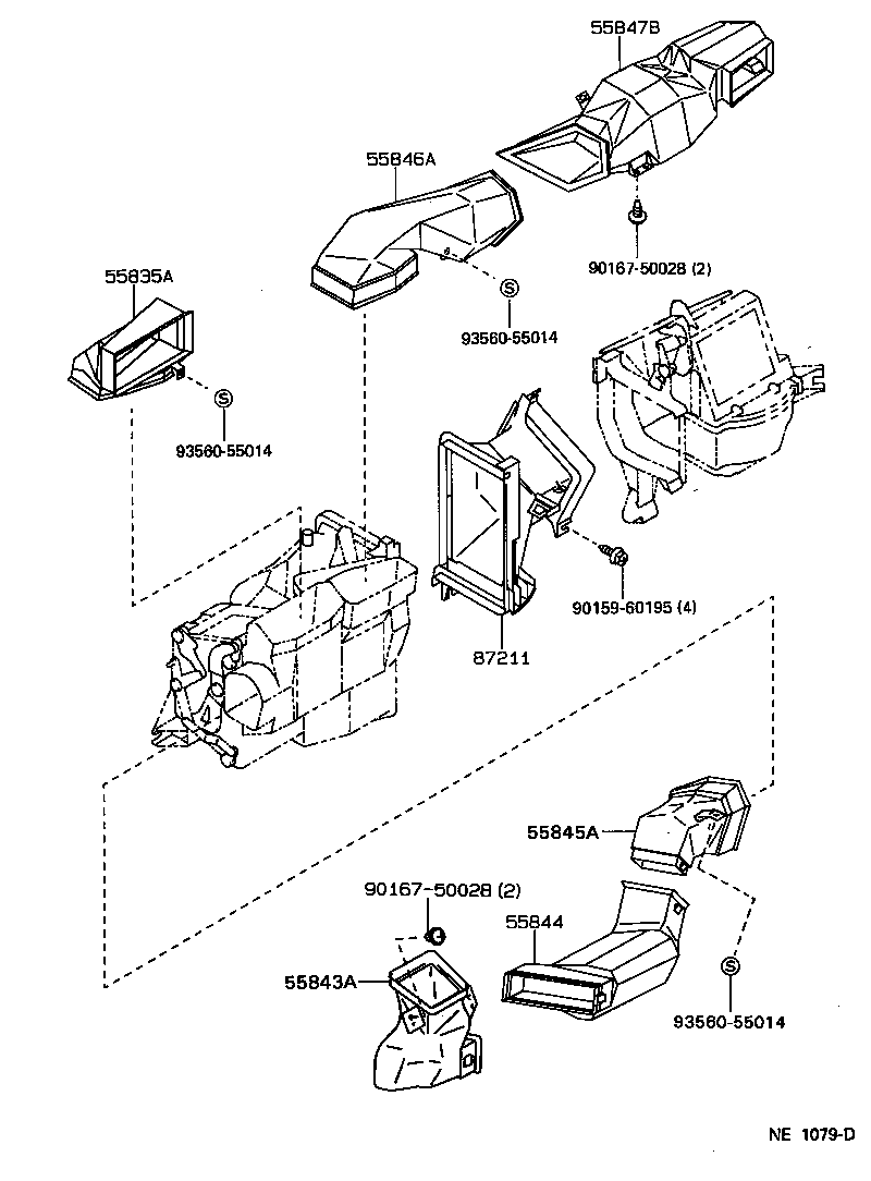  HILUX |  HEATING AIR CONDITIONING CONTROL AIR DUCT