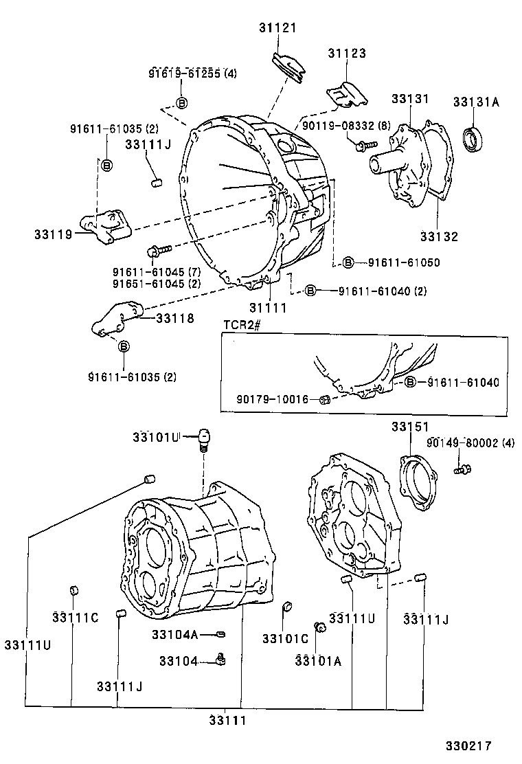  PREVIA |  CLUTCH HOUSING TRANSMISSION CASE MTM