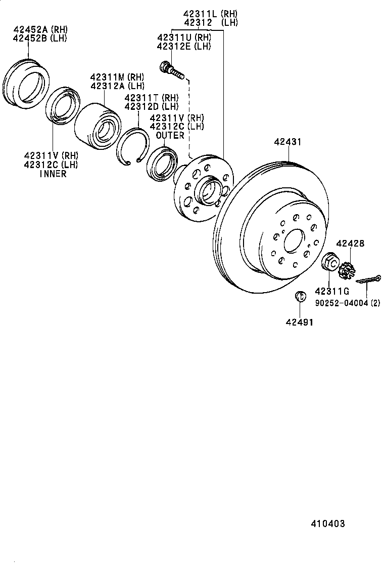  SUPRA |  REAR AXLE SHAFT HUB