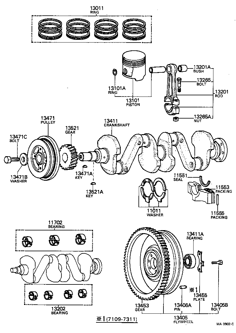  HILUX |  CRANKSHAFT PISTON