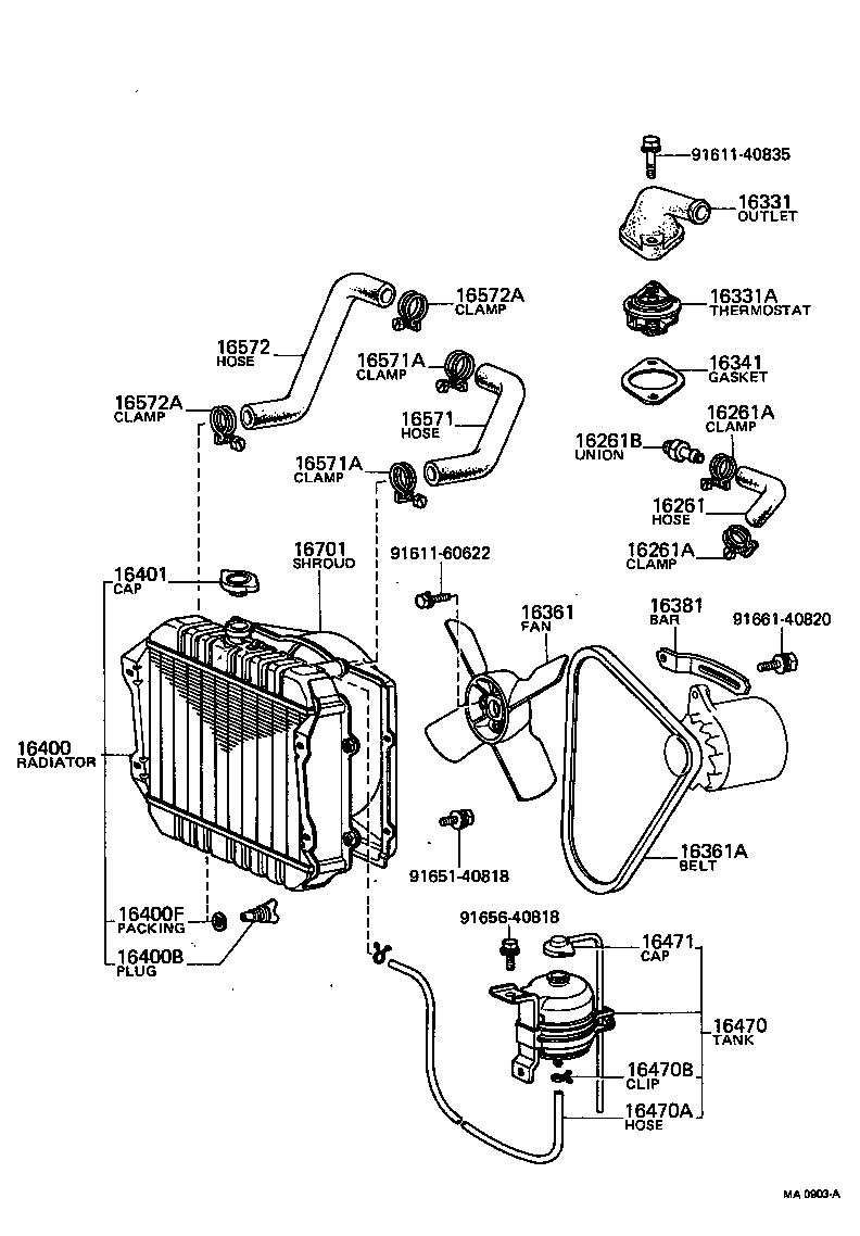  HILUX |  RADIATOR WATER OUTLET