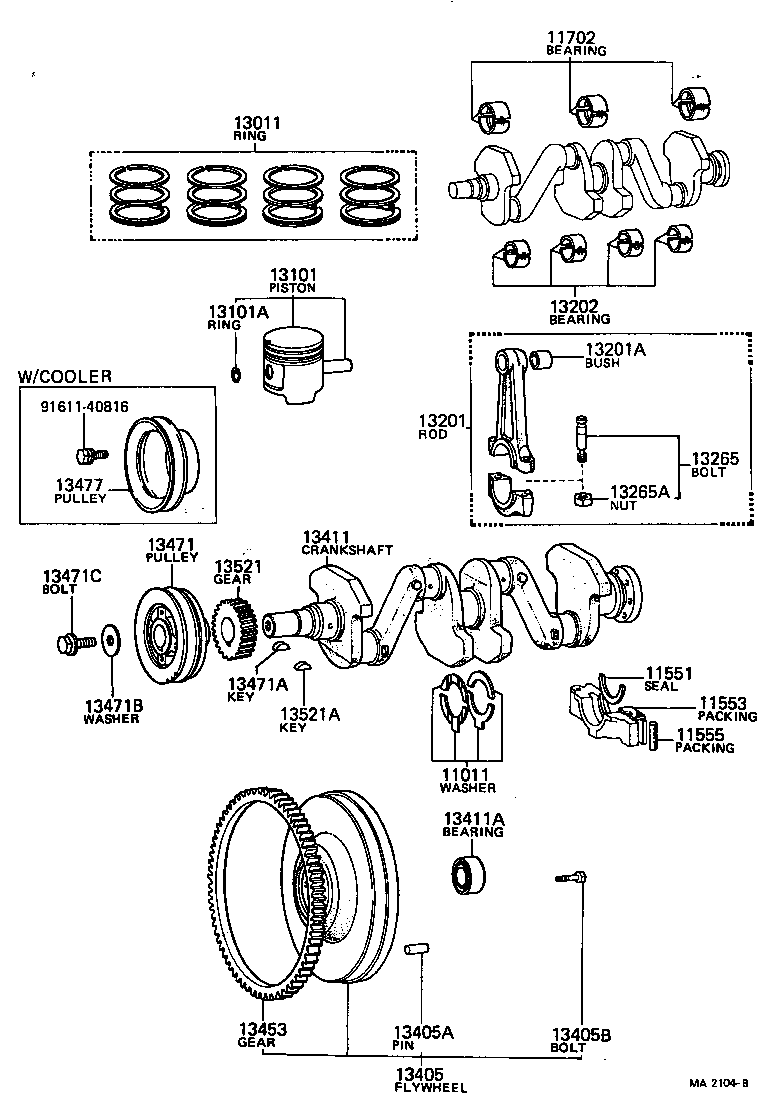  HILUX |  CRANKSHAFT PISTON