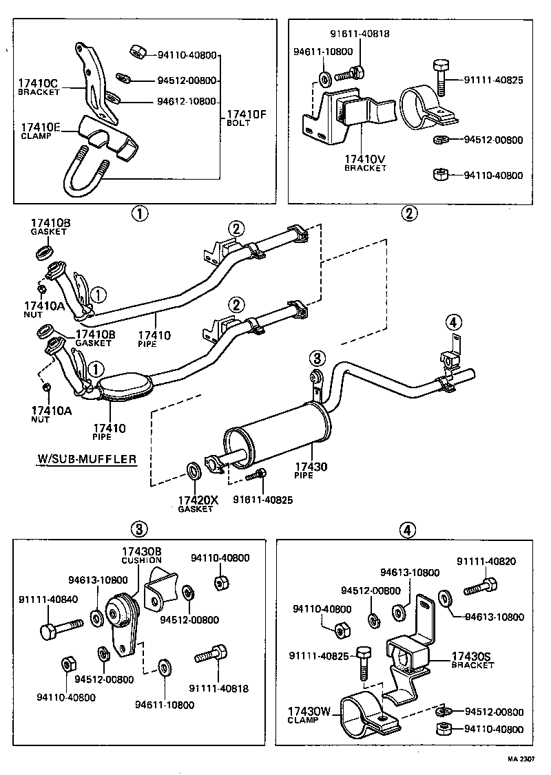  HILUX |  EXHAUST PIPE