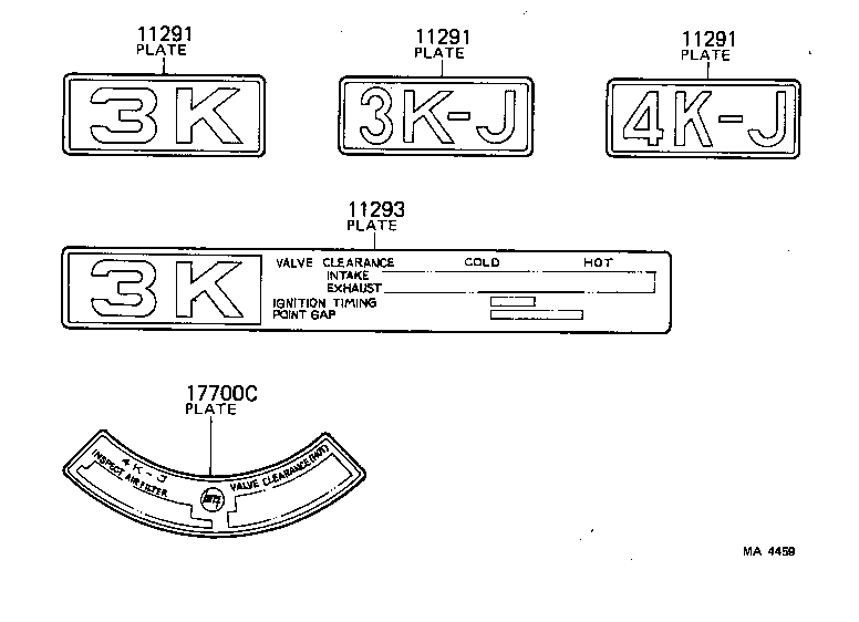  LITEACE |  CAUTION PLATE NAME PLATE ENGINE