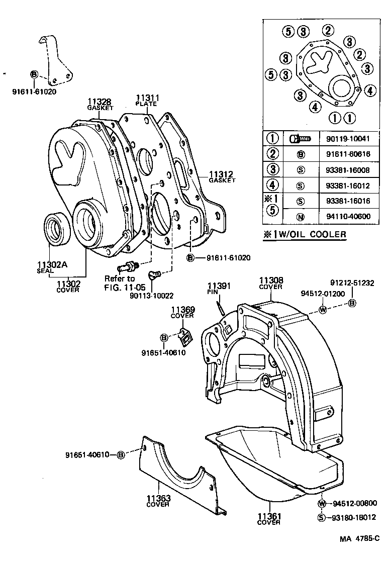  LAND CRUISER 40 |  TIMING GEAR COVER REAR END PLATE