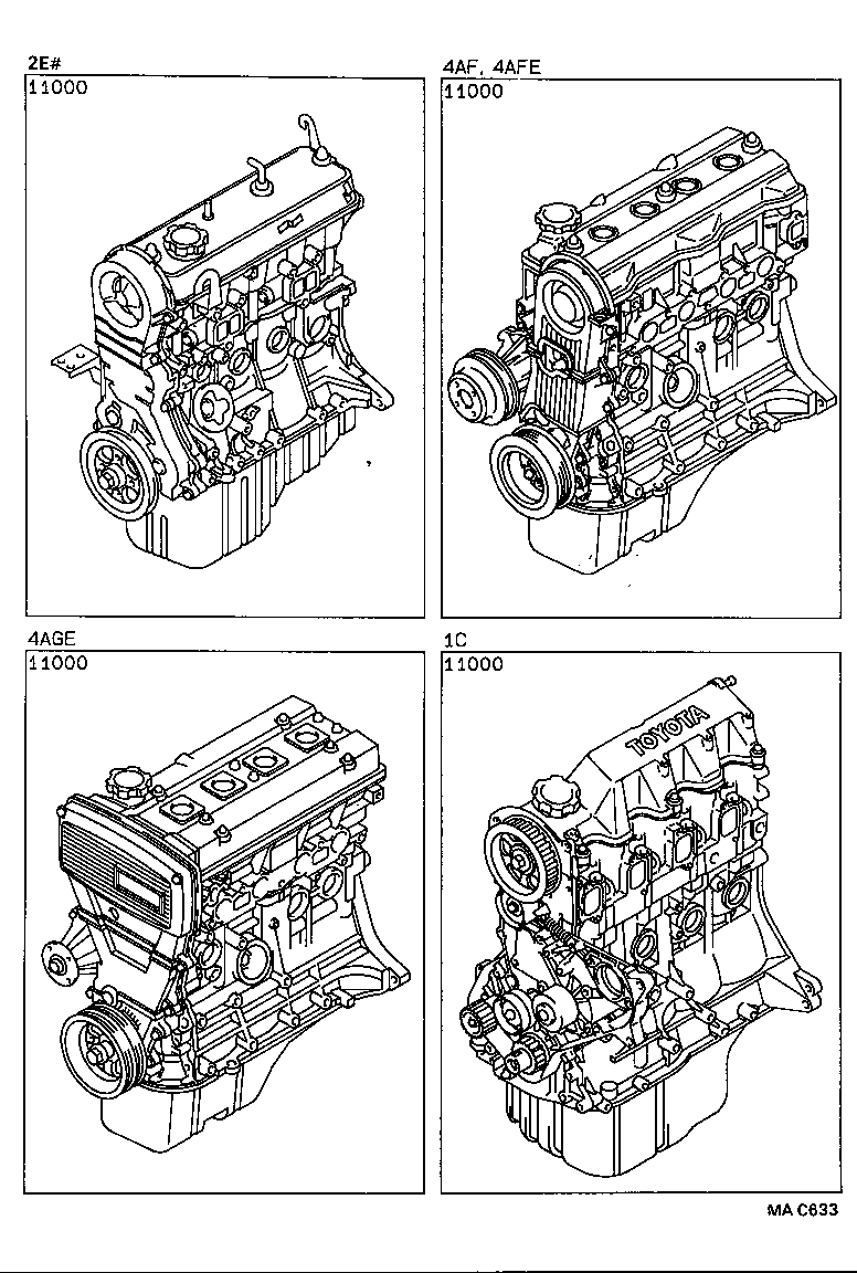  COROLLA HB |  PARTIAL ENGINE ASSEMBLY