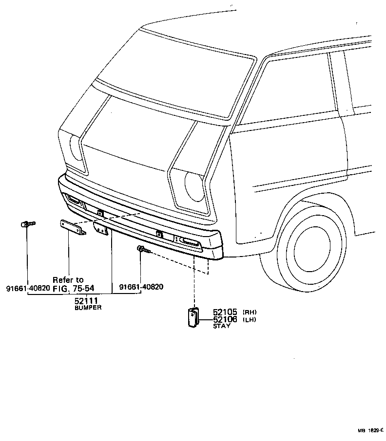  LITEACE |  FRONT BUMPER BUMPER STAY