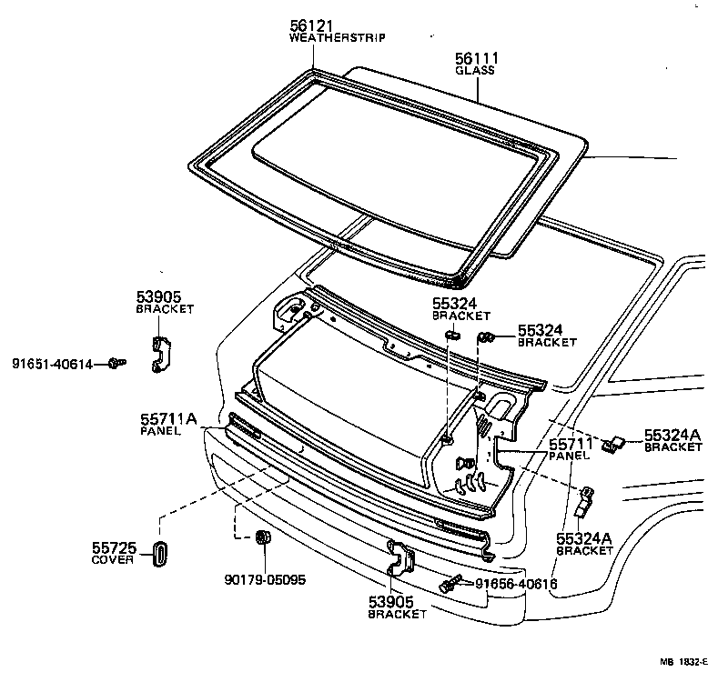  LITEACE |  FRONT PANEL WINDSHIELD GLASS