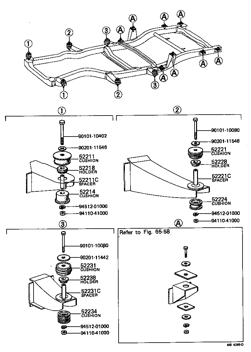  HILUX |  CAB MOUNTING BODY MOUNTING