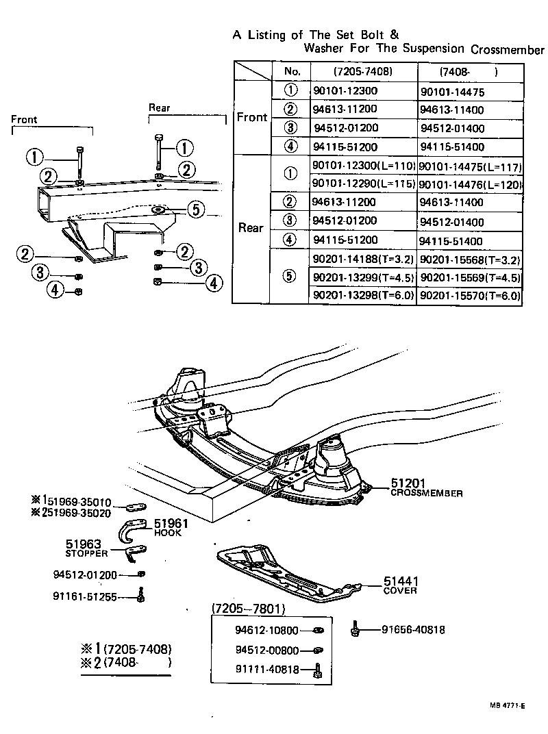  HILUX |  SUSPENSION CROSSMEMBER UNDER COVER