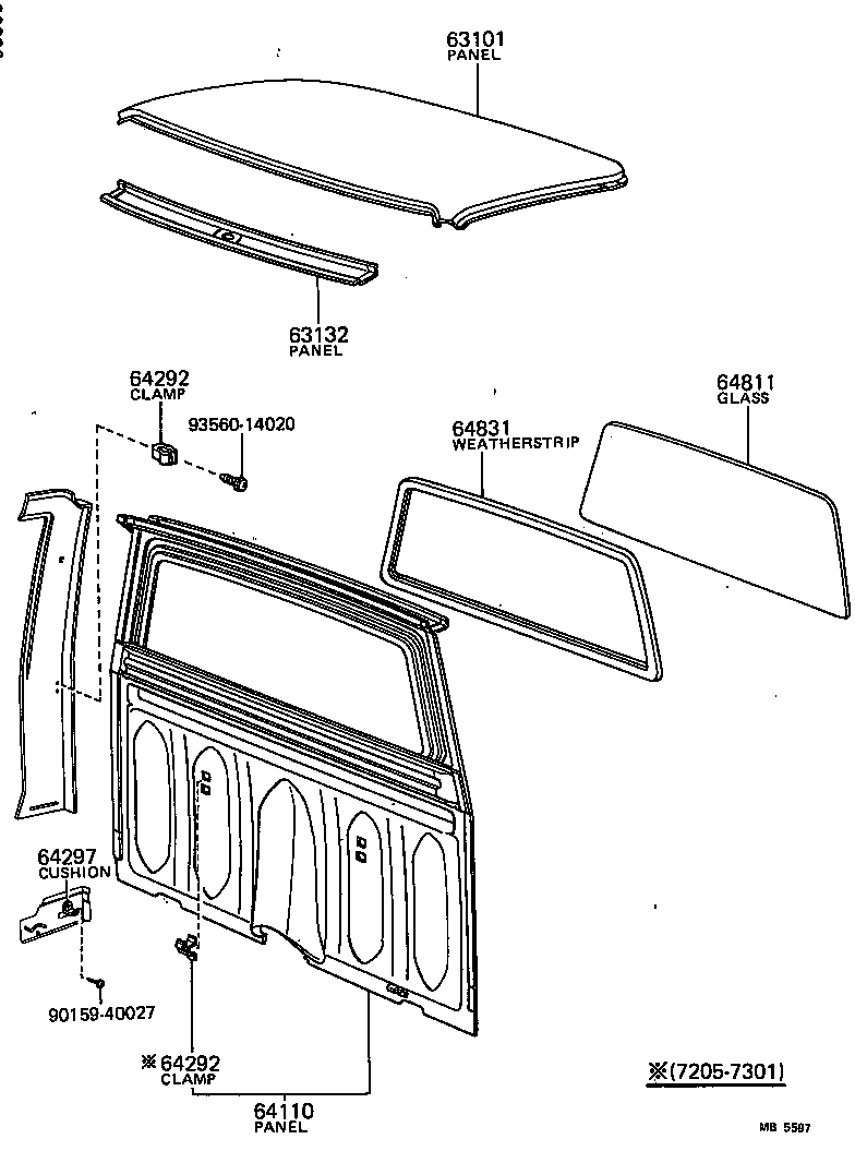  HILUX |  ROOF PANEL BACK PANEL